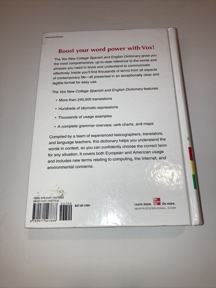 Vox New College Spanish and English Dictionary Second Edition - Picture 4 of 10